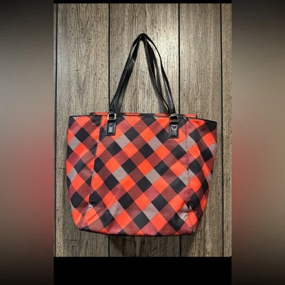 Vera Bradley Large Zip ELLA Tote BUFFALO PLAID - Picture 2 of 7